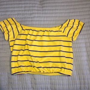 Off the shoulder cropped top